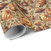 Verlangen nach Croissants  Geschenkpapier (Rolleneckpunkt)