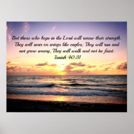 VERLÄNGERN SIE UNSERE STÄRKE IN GOTT ISAIAH 40:31  POSTER