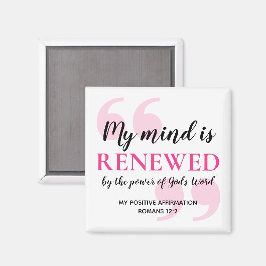 VERLÄNGERTE MIND Positive Christlich Affirmation Magnet (Vorderseite/Rückseite)