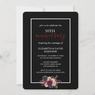 Verlängerung der Blume 50. Hochzeitstag Einladung