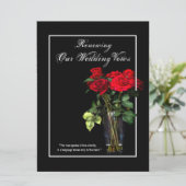 Verlängerung der Ehezeit - Rote Rosen Einladung (Stehend Vorderseite)