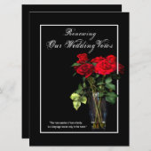 Verlängerung der Ehezeit - Rote Rosen Einladung (Vorne/Hinten)