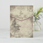 Verlängerung der Einladung zur Ehe - Vintag/Vögel (Stehend Vorderseite)