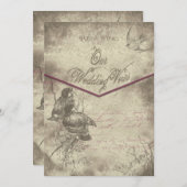 Verlängerung der Einladung zur Ehe - Vintag/Vögel (Vorne/Hinten)