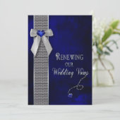 Verlängerung der Einladungen für Hochzeiten Cobolt (Stehend Vorderseite)