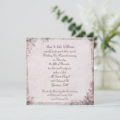 Verlängerung der Hochzeitsreise an der altmodische Einladung (Stehend Vorderseite)