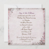 Verlängerung der Hochzeitsreise an der altmodische Einladung (Vorderseite)