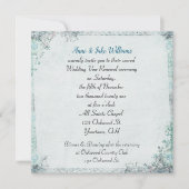 Verlängerung der Hochzeitsreise an der altmodische Einladung (Vorderseite)