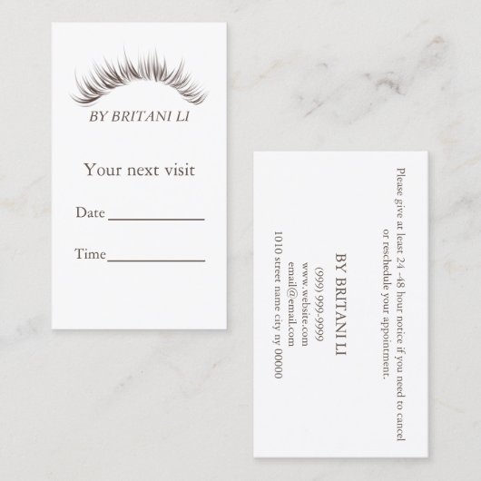 Verlängerung der Saison Salon Terminkarte (Vorne/Hinten)