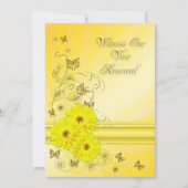Verlängerung der Zulassung Gelbe Blume Einladung (Vorderseite)