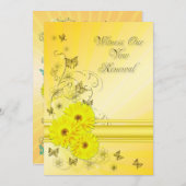 Verlängerung der Zulassung Gelbe Blume Einladung (Vorne/Hinten)