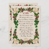 Verlängerung des 25. Hochzeitstages Einladung (Vorne/Hinten)