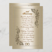 Verlängerung des 50. Jahrestags Einladung (Vorne/Hinten)