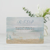 Verlängerung des Hochzeitversprechens am Meeresufe Einladung (Stehend Vorderseite)