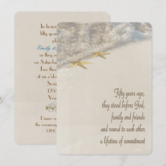 Verlängerung für 50 Jahre Einladung (Vorne/Hinten)