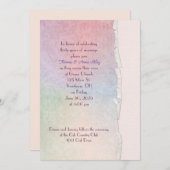 Verlängerung Pastel Regenbogen abgerissen Rand Einladung (Vorne/Hinten)