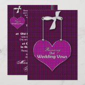 Verlängerung von Ehestimmen - Einladungsherzen Einladung (Vorne/Hinten)
