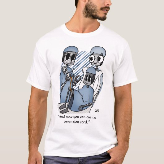 Verlängerungskabel Männer-Weißer T - Shirt (Vorderseite)