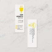 Verlängerungsschaltflächen für Gelbes Power Mini Visitenkarte (Vorne/Hinten)