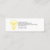 Verlängerungsschaltflächen für Gelbes Power Mini Visitenkarte (Rückseite)