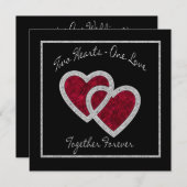 VERLÄNGERUNGSSTIMMEN - Einladung - ZWEI HERZEN (Vorne/Hinten)