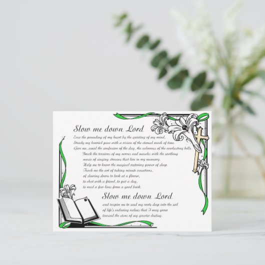 verlangsamen mich Lord Clare Postkarte (Stehend Vorderseite)