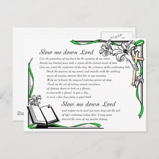 verlangsamen mich Lord Clare Postkarte (Vorne/Hinten)