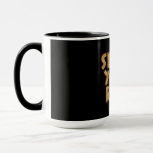 Verlangsamen Sie Ihre Rolle Goldenes Toilettenpapi Tasse