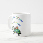 Verlangsamen Sie Lebenschildkröteschnecke-Tasse Kaffeetasse (Vorderseite Links)