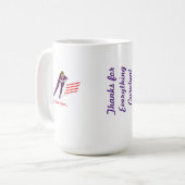 Verlangsamen Sie nie lila/roten langen Kaffeetasse (Vorderseite Links)