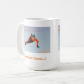 Verlangsamen Sie nie orange kurzen BahnSpeedskater Kaffeetasse (Vorderseite Links)