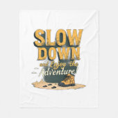 Verlangsamt euch und genießt das Abenteuer! - Gemü Fleecedecke (Vorderseite)