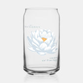 Verlangsamt, nicht zu spät - der weiße Lotus Dosenglas (Vorderseite)