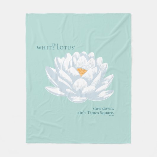 Verlangsamt, nicht zu spät - der weiße Lotus Fleecedecke (Vorderseite)