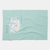 Verlangsamt, nicht zu spät - der weiße Lotus Geschirrtuch (Horizontal)