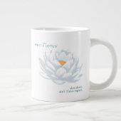 Verlangsamt, nicht zu spät - der weiße Lotus Jumbo-Tasse (Rechts)