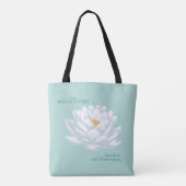 Verlangsamt, nicht zu spät - der weiße Lotus Tasche (Rückseite)