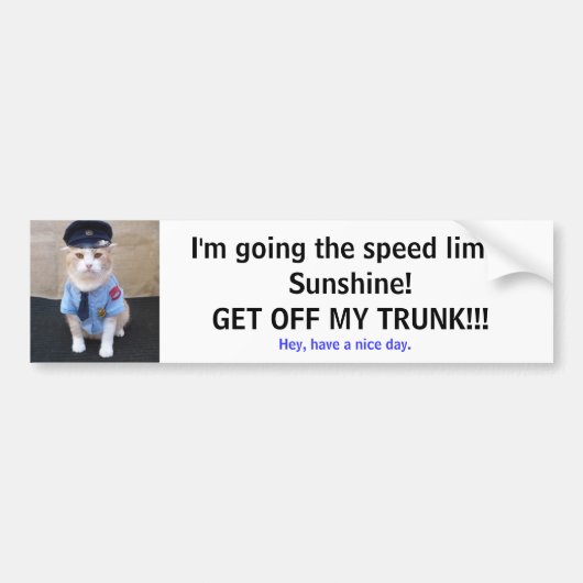 Verlangsamung! Autoaufkleber (Vorne)