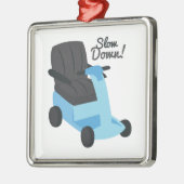 Verlangsamung! Silbernes Ornament (Links)