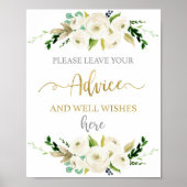 Verlass Advice Babyduschzeichen Poster (Vorne)
