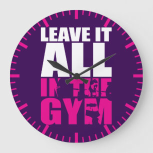 Verlass alles im Fitnessraum - Women's Squat Worko Große Wanduhr