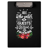 Verlass als Freunde Klemmbrett (Vorderseite)