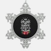 Verlass als Freunde Schneeflocken Zinn-Ornament (Vorderseite)