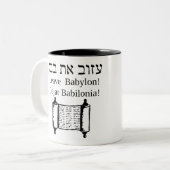 Verlass Babylon! Cup of Wrath - Offenbarung 18:6 Zweifarbige Tasse (Vorderseite Links)