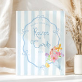 Verlass deine Rezept-Karte hier Blue Floral Market Poster