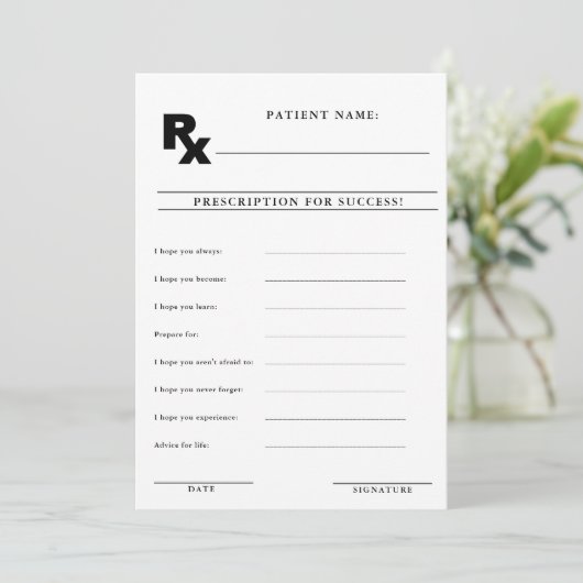 Verlass deine Verschreibungskarte für Erfolgsberat Einladung (Stehend Vorderseite)