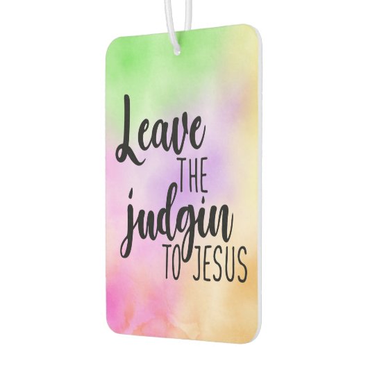 Verlass den Richter an Jesus Air Freshener Autolufterfrischer (Links)