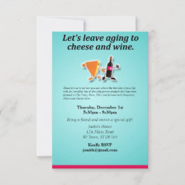 Verlass der Reifung zu Käse und Wein Einladung