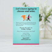 Verlass der Reifung zu Käse und Wein Einladung (Stehend Vorderseite)