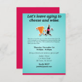 Verlass der Reifung zu Käse und Wein Einladung (Vorne/Hinten)